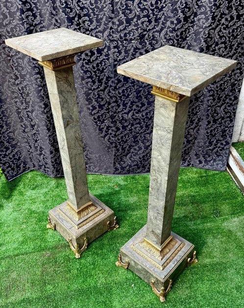 Kolom (2) - 20e eeuw - Paar hoofdletters, Antiek en Kunst, Antiek | Meubels | Stoelen en Sofa's