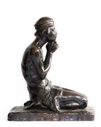 August Falise (1875-1936) - Sculpture, Petit garçon javanais, Antiek en Kunst