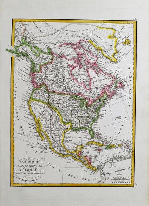 America - Amérique du Nord / Canada / Mexique / États-Unis /, Livres, Atlas & Cartes géographiques