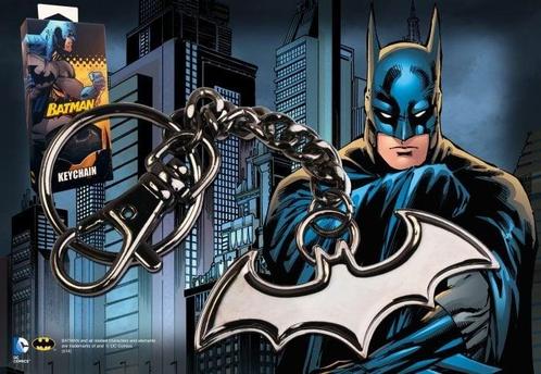 DC Comics Batman Metalen Sleutelhanger Zwart Logo, Verzamelen, Film en Tv, Ophalen of Verzenden