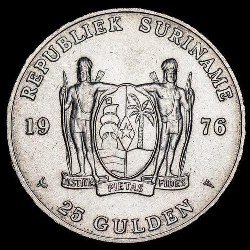 Suriname. 25 Gulden 1976 - 1º Aniversario de Independencia, Postzegels en Munten, Munten | Europa | Niet-Euromunten