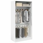 vidaXL Kledingkast 100x50x200 cm bewerkt hout wit, Verzenden, Nieuw