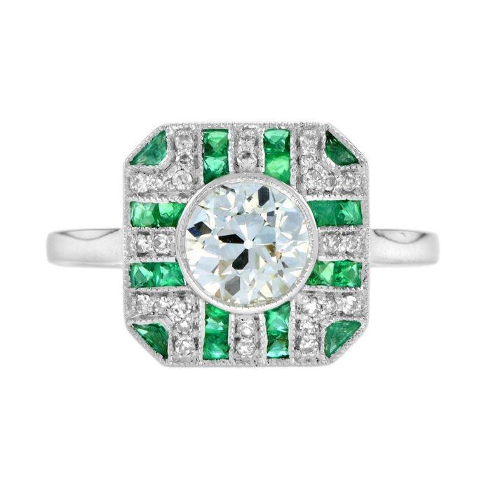 Lilly M. JEWELERS 18 carats Or blanc Bague 0.93 ct