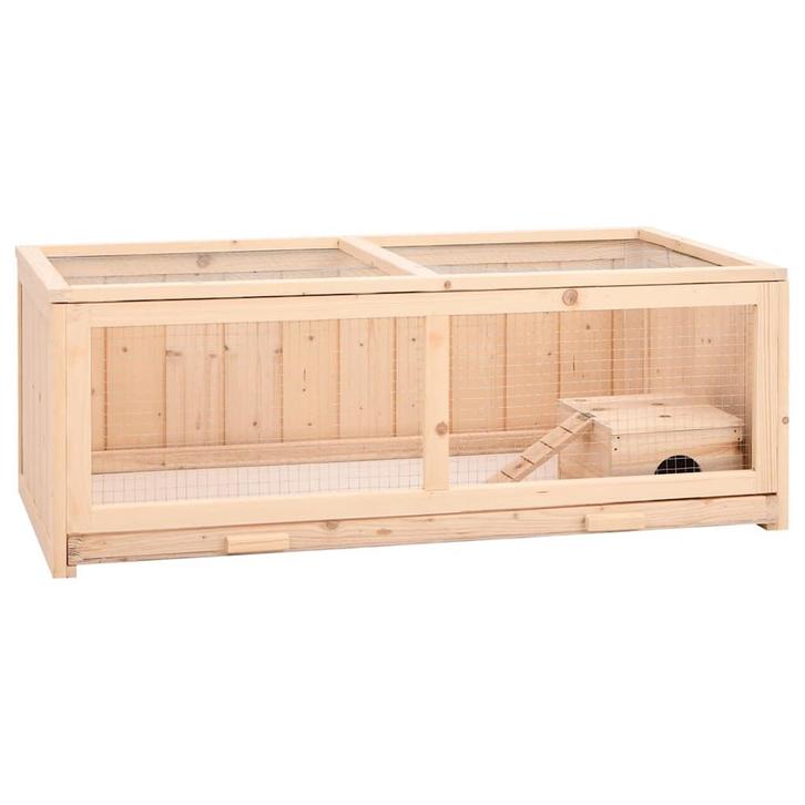 vidaXL Hamsterkooi 104x52x38 cm massief vurenhout, Dieren en Toebehoren, Knaagdieren en Konijnen | Hokken en Kooien, Nieuw, Verzenden