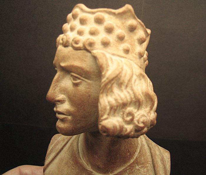 Hout, Replica- buste van de Bamberger Ruiter sculptuur - 13, Antiek en Kunst, Antiek | Overige Antiek