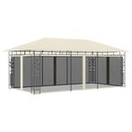 vidaXL BelvÃ©dÃ¨re avec moustiquaire 6x3x2,73 m CrÃ¨me, Verzenden