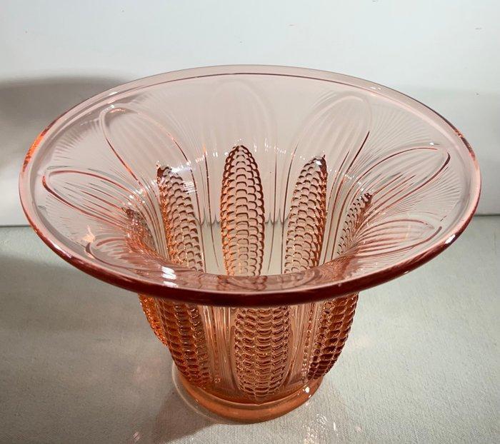 Val Saint Lambert - Vaas - Maïs - Glas - Art Deco, Antiek en Kunst, Antiek | Glaswerk en Kristal