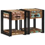 vidaXL Nachtkastje met lade 2 pcs Multikleur 40 x 40 x 50 cm, Huis en Inrichting, Slaapkamer | Nachtkastjes, Verzenden, Nieuw