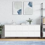 vidaXL Dressoirs 3 st bewerkt hout wit, Huis en Inrichting, Kasten | Dressoirs, Verzenden, Nieuw