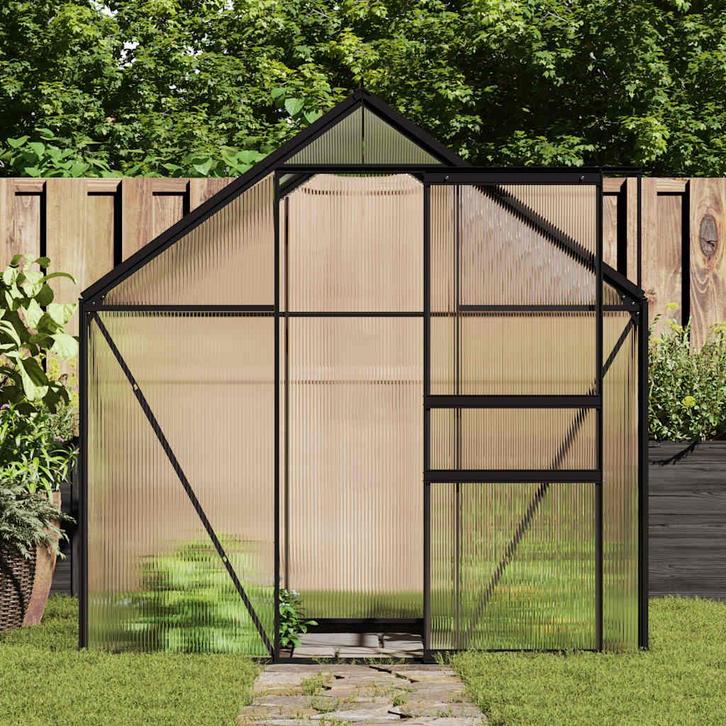 vidaXL Tuinkas met basisframe 3,61 m³ aluminium, Tuin en Terras, Kassen, Nieuw, Verzenden
