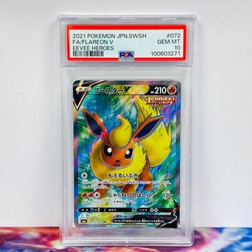 Pokémon Graded card - FA Flareon V #072 Eevee Heroes -