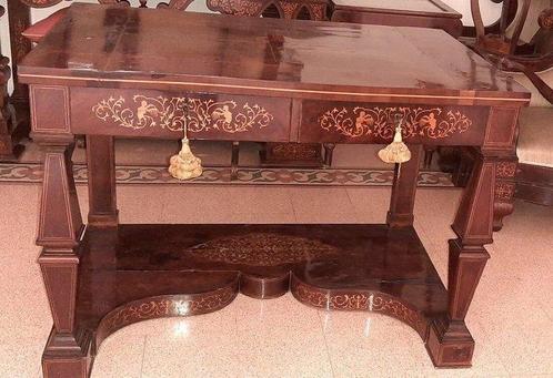 Table - Acajou, Érable - table console, Antiek en Kunst, Antiek | Meubels | Stoelen en Sofa's