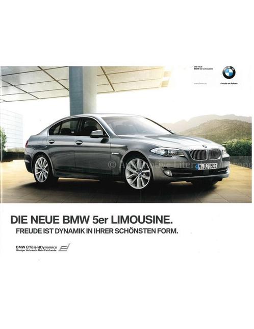 2009 BMW 5 SERIE SEDAN BROCHURE DUITS, Boeken, Auto's | Folders en Tijdschriften