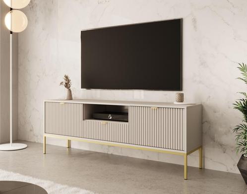 TV-Meubel beige goud 154cm hotel chique, Huis en Inrichting, Kasten |Televisiemeubels, 25 tot 50 cm, Nieuw, Overige materialen