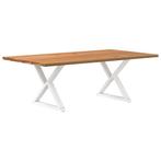 vidaXL Eettafel rechthoekig 220x120x74 cm massief eikenhout, Verzenden, Nieuw