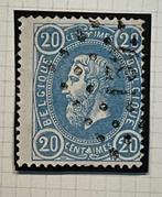 Belgique 1869/1883 - Lion couché 20c bleu PRUSSIAN BLUE -, Postzegels en Munten, Postzegels | Europa | België, Gestempeld