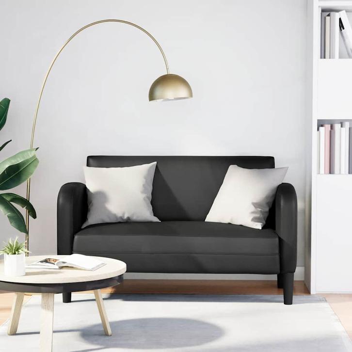 vidaXL Loveseat bank 110 cm kunstleer zwart, Huis en Inrichting, Zetels | Zetels, Nieuw, Verzenden
