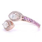 Bague tendance - 14 carats Or rose - 0.96ct. tw. Diamant, Bijoux, Sacs & Beauté