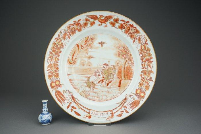 Baptême de Jésus - Porcelaine - Rouge-de-Fer - Chine -, Antiek en Kunst, Antiek | Overige Antiek