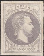 Espagne 1874 - joint - Edifil 158 - Carlos VII - 1r., Timbres & Monnaies, Timbres | Europe | Espagne