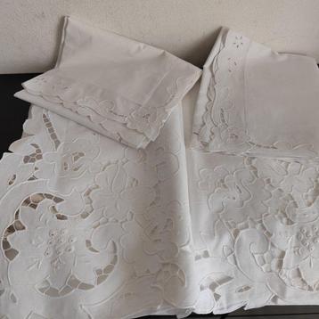 Lenzuolo matrimoniale + 2Federe - No Reserve Price - Drap de