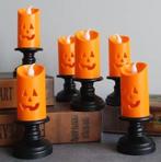 LED Kaars Halloween Oranje flikkerend, Huis en Inrichting, Woonaccessoires | Kunstplanten en Kunstbloemen, Nieuw