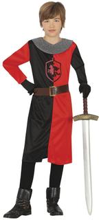 Ridder Kostuum Rood Zwart Jongen, Verzenden