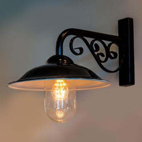Stal- &amp; Boerderijlampen Landelijke Stationslamp, Tuin en Terras, Buitenverlichting, Minder dan 50 watt, Nieuw, Aluminium, Wandlamp