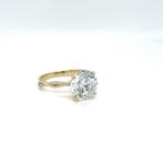 Ring - 14 karaat Geel goud - 4.21ct. tw. Diamant (Lab-grown), Handtassen en Accessoires, Ringen, Nieuw