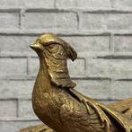 Beeldje - Pair of Bronze Pheasants (2) - Koud geverfd brons