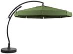 NIEUW - Parasol 350 klassiek olefin + voet donkergroen, Tuin en Terras, Tuinmeubel-accessoires, Verzenden, Nieuw