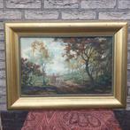 Jacob Eriks ( 1895-1962 ) - Boslandschap met paard en kar, Antiek en Kunst