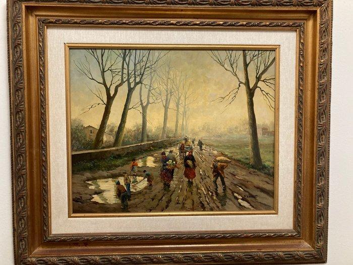 Francesco Vassetti (1936-2020) - Autunno, Antiek en Kunst, Kunst | Schilderijen | Klassiek