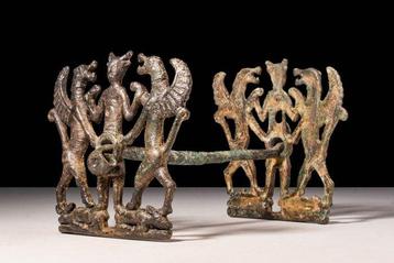 West-Aziatisch Bronzen Paard Bit met Meester van de Dieren