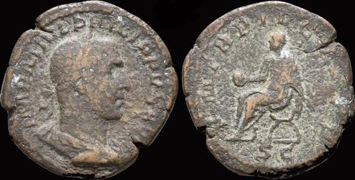 244-249ad Roman Philip I Ae sestertius emperor seated lef..., Postzegels en Munten, Munten en Bankbiljetten | Verzamelingen, Verzenden