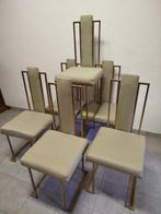 Stoel - IJzer - Zes stoelen in verguld ijzer., Antiek en Kunst