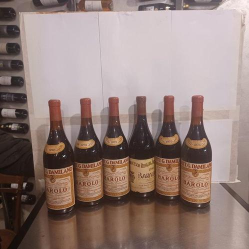 1975 x3, 1976 x2 Damilano & 1980 Francesco Rinaldi - Barolo, Verzamelen, Wijnen