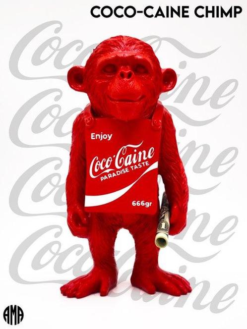 AMA (1985) - Coco-Caine Chimp - Coca-Cola & Banksy, Antiek en Kunst, Kunst | Schilderijen | Modern