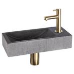 Fonteinset Differnz Ribble Natuursteen 38x18x8 cm Zwart Met, Doe-het-zelf en Bouw, Ophalen of Verzenden, Nieuw, Overige typen