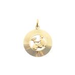 Gouden sterrenbeeld hanger; Maagd (zodiac sign, Virgo), Handtassen en Accessoires, Bedels, Ophalen of Verzenden, Gebruikt, Goud