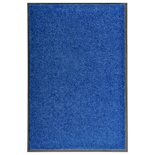 vidaXL Paillasson lavable Bleu 60x90 cm, Jardin & Terrasse, Paillassons, Neuf, Envoi