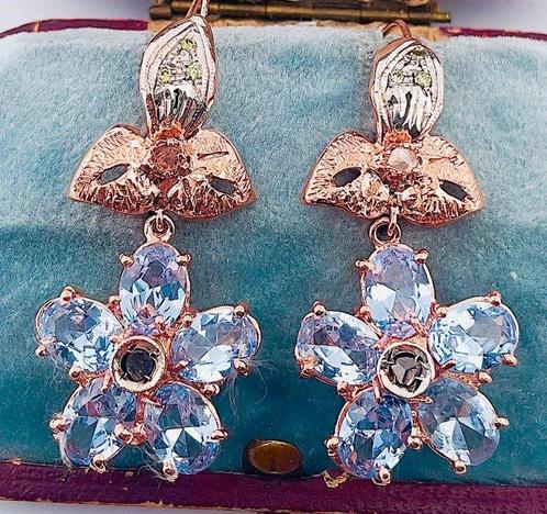 Zonder Minimumprijs - Oorbellen - 9 kt. Roségoud, Zilver, Handtassen en Accessoires, Oorbellen