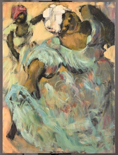 Gisèle Lemaure XXe - Danse africaine, Antiek en Kunst, Kunst | Schilderijen | Klassiek