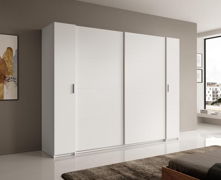 Kledingkast - Wit - 270cm - Schuifdeuren - Garderobekast, Maison & Meubles, Armoires | Autre, Envoi