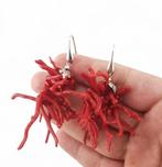 Koraal - Zilver - Oorbellen - Italiaanse ambacht, Verzamelen