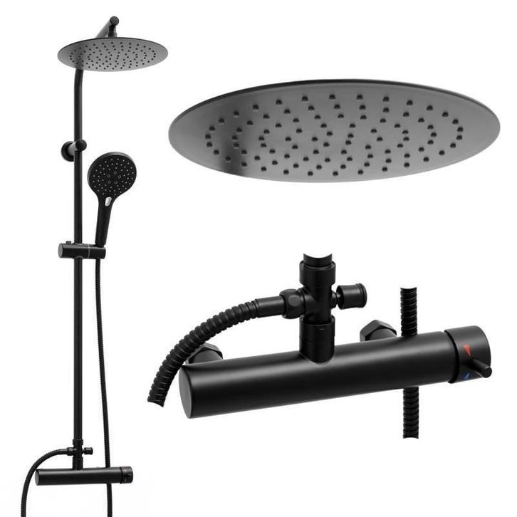 Douchekraan Zwart | Regendouche 25cm | Nieuw | Scherpe Prijs, Elektronische apparatuur, Afzuigkappen, Inbouw, Minder dan 200 m³ per uur