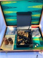 Schaakspel - plateau marqueter pions Mora grande taille, Antiek en Kunst