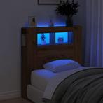 vidaXL Hoofdeinde met LED 100x18,5x103,5 cm hout artisanaal, Huis en Inrichting, Slaapkamer | Bedden, Verzenden, Nieuw