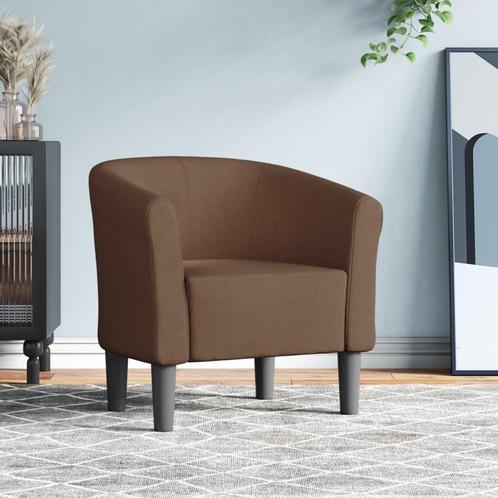 vidaXL Kuipstoel stof bruin, Maison & Meubles, Fauteuils, Envoi