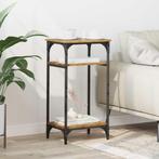 vidaXL Bijzettafel met plank Oud Hout 40 x 30 x 75 cm, Verzenden, Nieuw